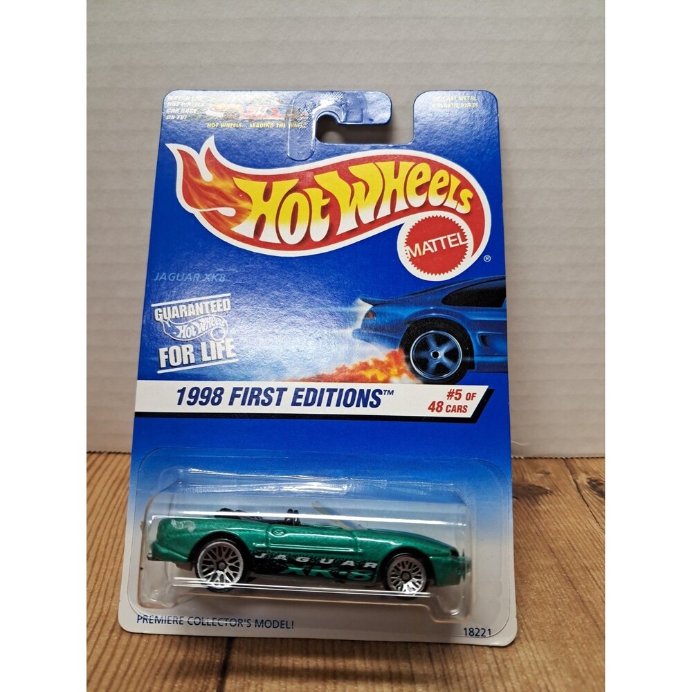 Hot Wheels 1998 First Editions Jaguar XK8 Green #639 Lace Wheels C81!
